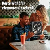 GWHOLE Zestaw 10 shakerów do koktajli, ze stali nierdzewnej, zestaw barmański, profesjonalny zestaw do koktajli, shaker, koktajle, akcesoria barowe, z książką kucharską i stojakiem, do domu, na