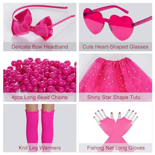 Accesorios Disfraz 80s 90s Neón Fiesta Cosplay miniatura 4