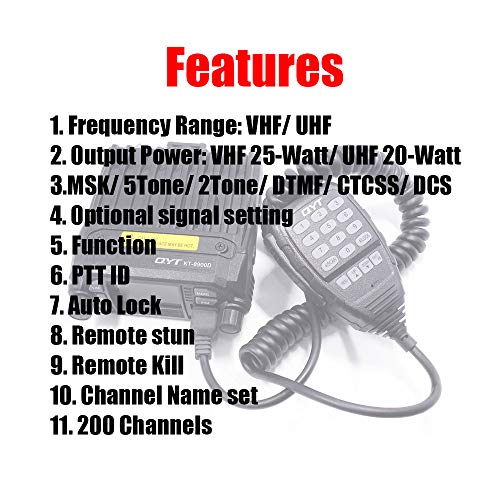 Qyt Kt-8900D Dual Band Mini Car Radio Mobile Transceiver #TOP3