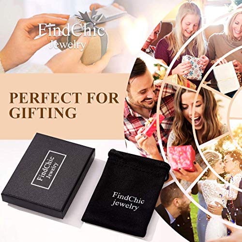 Findchic Stunning Choker Necklace Herringbone Chains For Women Stainless Steel Black Snake Link Chain Necklaces 15Inch Adjustable +Jewelry Box #TOP6