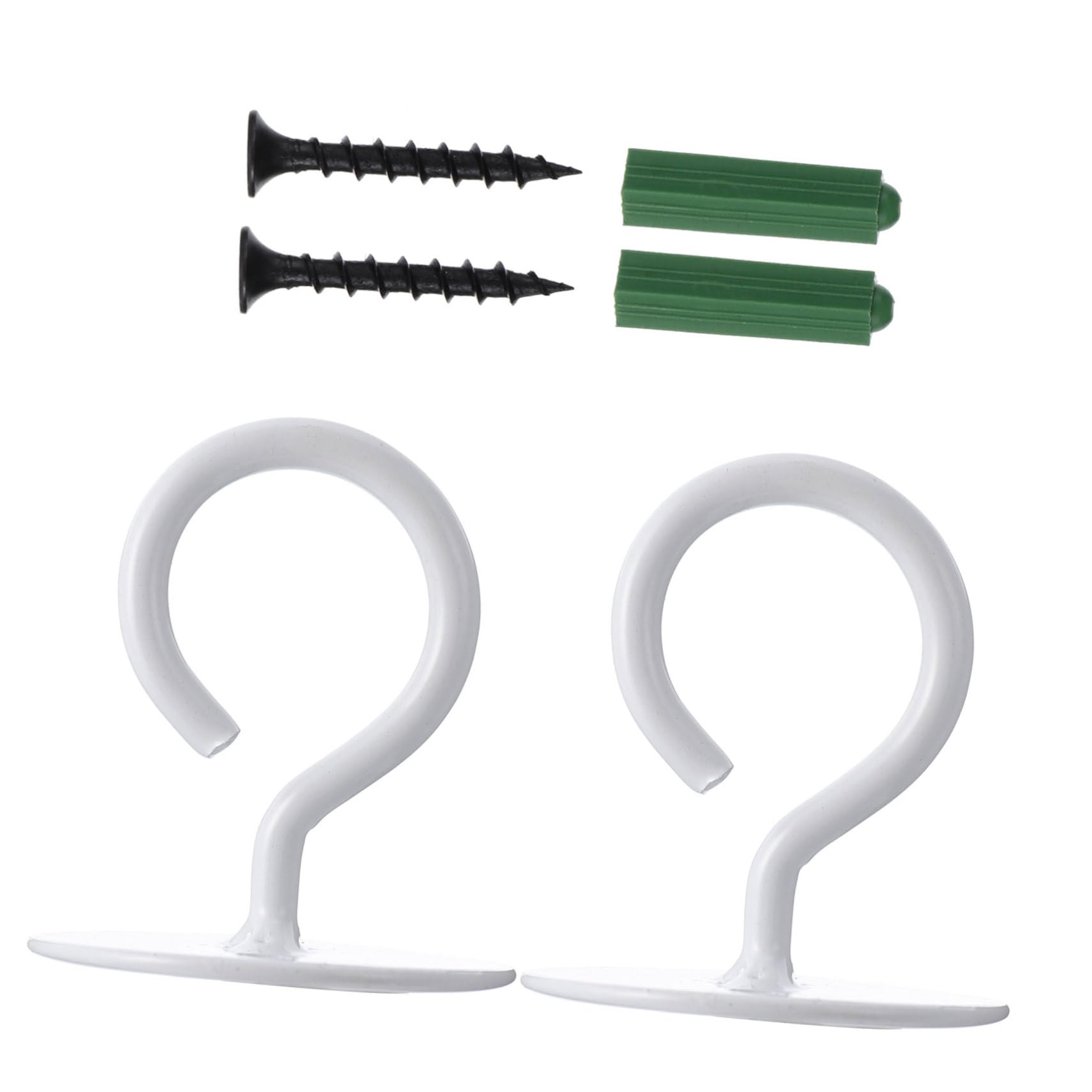 ABOOFAN 2Pcs Heavy Duty Iron Ceiling Hook Wall Mount Swag Hanger for Lightweight Decor Plants Lanterns Wind Chimes Sturdy Design with Dual Screw Holes for Stability