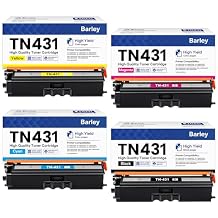 TN-431 TN431 4-Color Toner Cartridge Set 4 Pack Compatible TN431 TN-431 MFC L8900CDW Toner Cartridges Replacement for Brother TN431 TN-431 MFC-L8900CDW HL-L8360CDW Printer Ink.