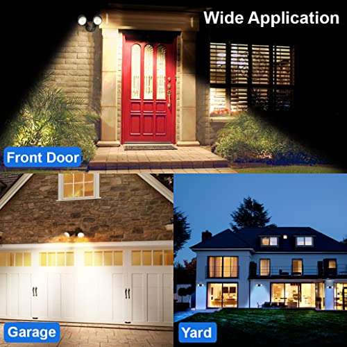 Homenhancements LED-FLOOD-2-MB(AC20W/3K) Led Black 2-Light Bullet Flood Light Site Landscape Double Outdoor Flood Exterior Light Fixture Spot Light 3000K Dual Head Light Fixture thumb #1