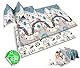 NUKIDO Baby-Schaumstoffmatte Doppelseitig Niedlich Buntes Design zum Spielen Krabbeln Ideal als Geschenk Rollbar Dicke 1 cm Größe 200x150 cm NK-341