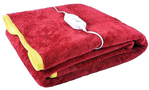 Image of Utopia Bedding Electric Blanket for Single Bed - Flannel to Sherpa Super Cozy Heated Blanket Best for Heavy Winters, Machine Washable, 76x152 cm