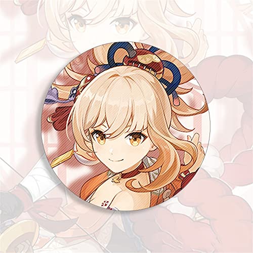 Jogo Anime Genshin Impact 58mm Anime Crachá Broche Pin Cosplay Crachá Acessórios para Roupas Mochila
