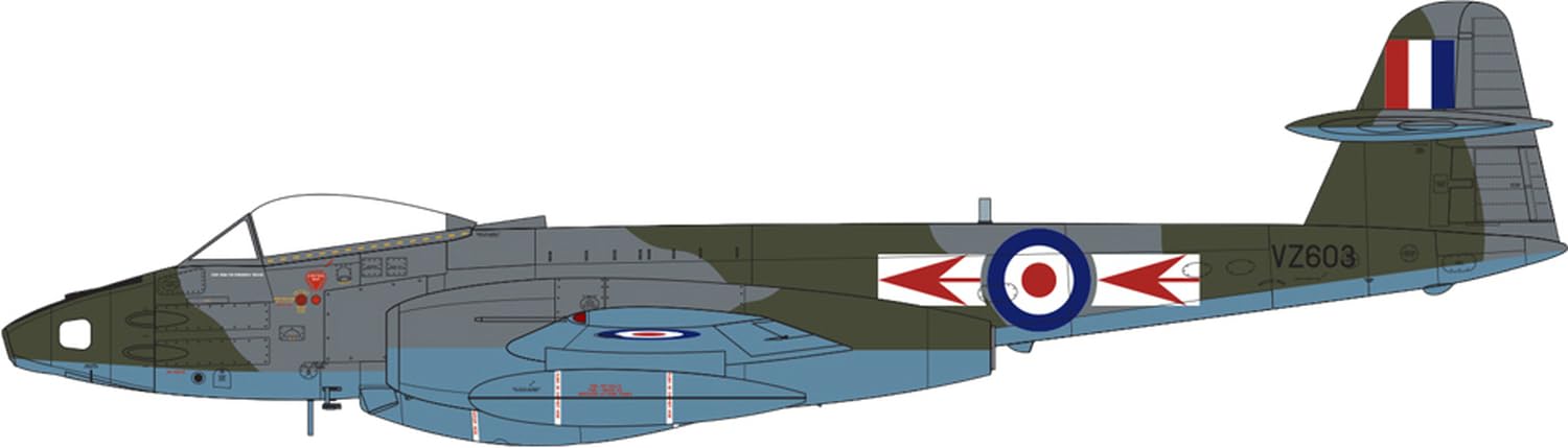 Airfix A04067 Gloster Meteor F,8, FR,9 Plastic Model Kits, Un-painted, Multicoloured, Small - Image 3