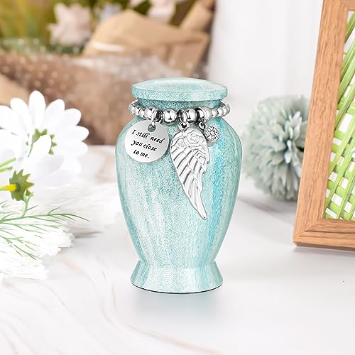 image for Dletay Small Urns for Human Ashes Keepsake 2.85 Inch Memorial Mini Cre