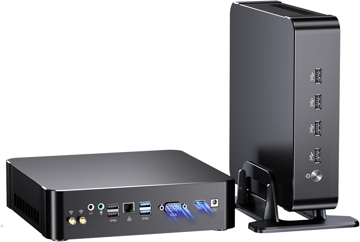 Mini PC, Desktop Computer i7-4700HQ 2.4-3.4GHz, Win-10 Pro, 16G DDR3, 256G SSD, HDMI, VGA Port, USB3.0, WiFi6, BT5.2, Gigabit Ethernet for Business/Education/Office/HTPC