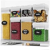 Chef's Path Airtight Food Containers with Easy Lock Lids - 7 PC BPA Free Plastic Containers for Kitc
