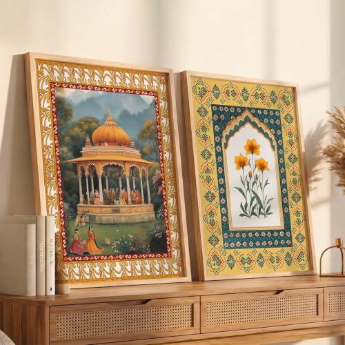 Image of Kotart Traditional Indian Wall Art Paintings for Living Room | Framed Wall Painting for Home Room Bedroom Office Decor | Paintings Home Decoration | Poster With frames | Painting Decoration (Art 6, (35x37 Inch), Framed)