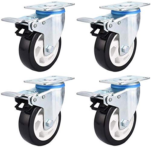 Roulettes industrielles silencieuses double roulement pour chariot de manutention