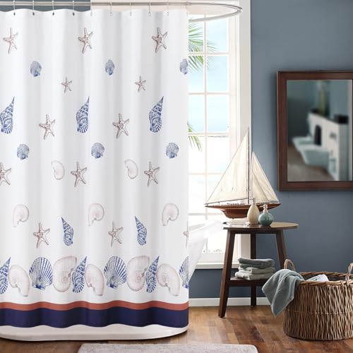 Cortina de ducha costera con 50% de descuento, ahora $10.99