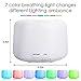 AromaLife 300ml Ultrasonic Aromatherapy Essential Oil Diffuser Cool Aroma Mist Humidifier with LED Light for Home and Office (White)