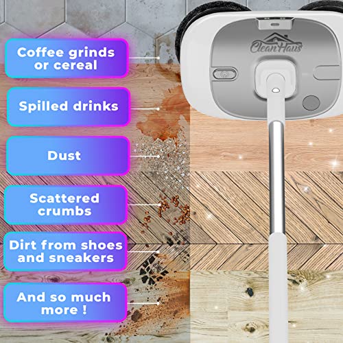 Cleanhaus Cordless Electric Mop With Cleaning Station - Electric Spin Mop With Led Headlight And Water Sprayer - Cordless Mop With Build-In 300 Ml Water Tank - Electric Mops For Floor Cleaning #TOP5