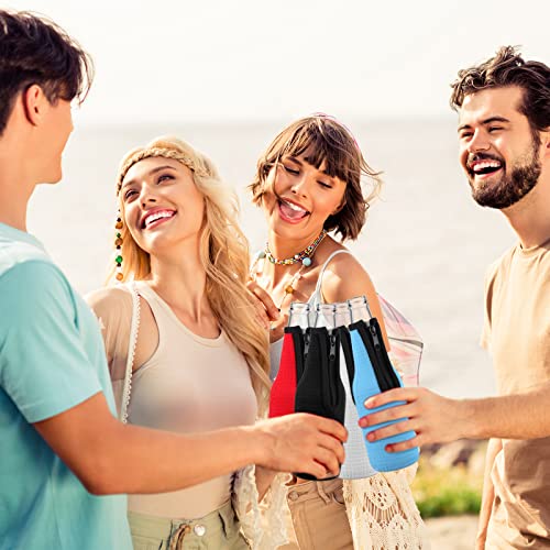 8 Pcs Beer Bottle Sleeves Insulators Anti Slip 12Oz 330Ml Standard Neoprene Beer Sleeve Multicolor Insulated Bottle Cooler Cover Collapsible Zip Up Bottle Jacket Holder For Drink Cup #TOP5