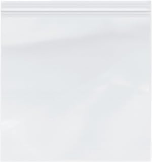 Plymor 12" x 12" (Pack of 50), 6 Mil Industrial Duty Zipper Reclosable Plastic Bags
