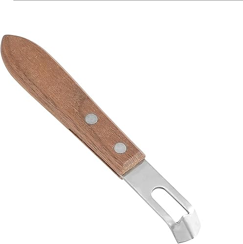Miniatura 5 de Cuchillo de canal, herramienta de pelador de limón, pelador de madera y acero inoxidable, herramienta de pelador de cáscara de limón ultra afilada,