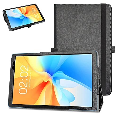 Bige for Vortex T10M Case Vortex T10 Case PU Leather Folio 2-Folding Stand Cover for TECLAST P26T /Vortex T10 /Vortex T10M /Vortex T10M Pro Plus 10.1 Tablets Black