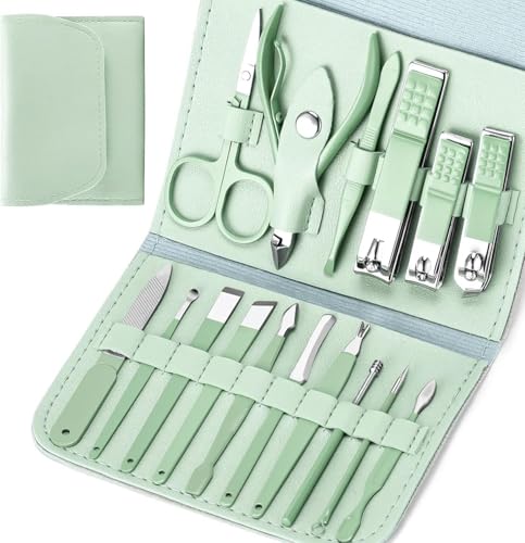 16 in 1 Manicure Set – Professional Nail Clipper Kit, Pedicure Grooming Set, Stainless Steel Manicure Kit Nail Care Kit With Case, Nail Clipper Personal Care Tools, Ideal Gift 16 in 1 Manicure Set – Professional Nail Clipper Kit, Pedicure Grooming Set, Stainless Steel Manicure Kit Nail Care Kit With Case, Nail Clipper Personal Care Tools, Ideal Gift