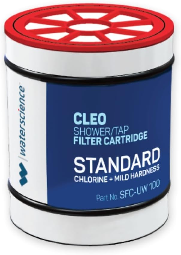 waterscience Replacement Cartridge For Cleo Shower & Tap Filter | Municipal/Metro Cartridge For Hard Water& Chlorine| Sfc-Uw-100 -Sc, White