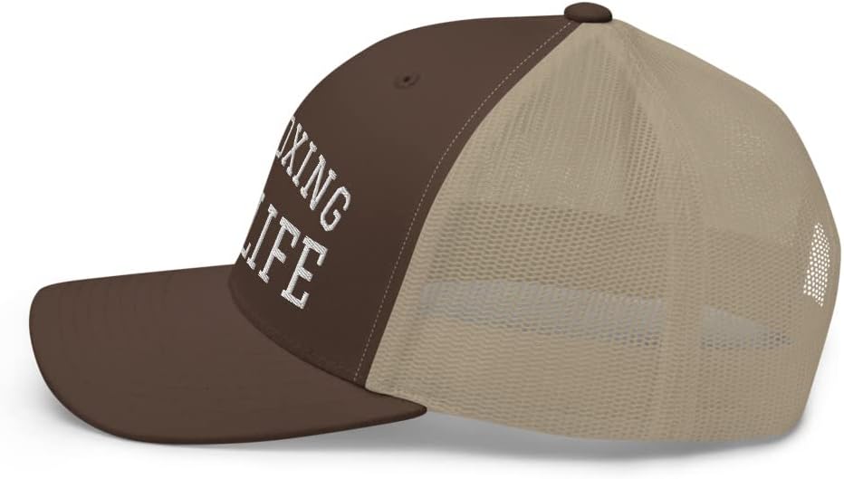 No Boxing No Life Premium Trucker Hat Mid Crown Curved Bill Adjustable Cap