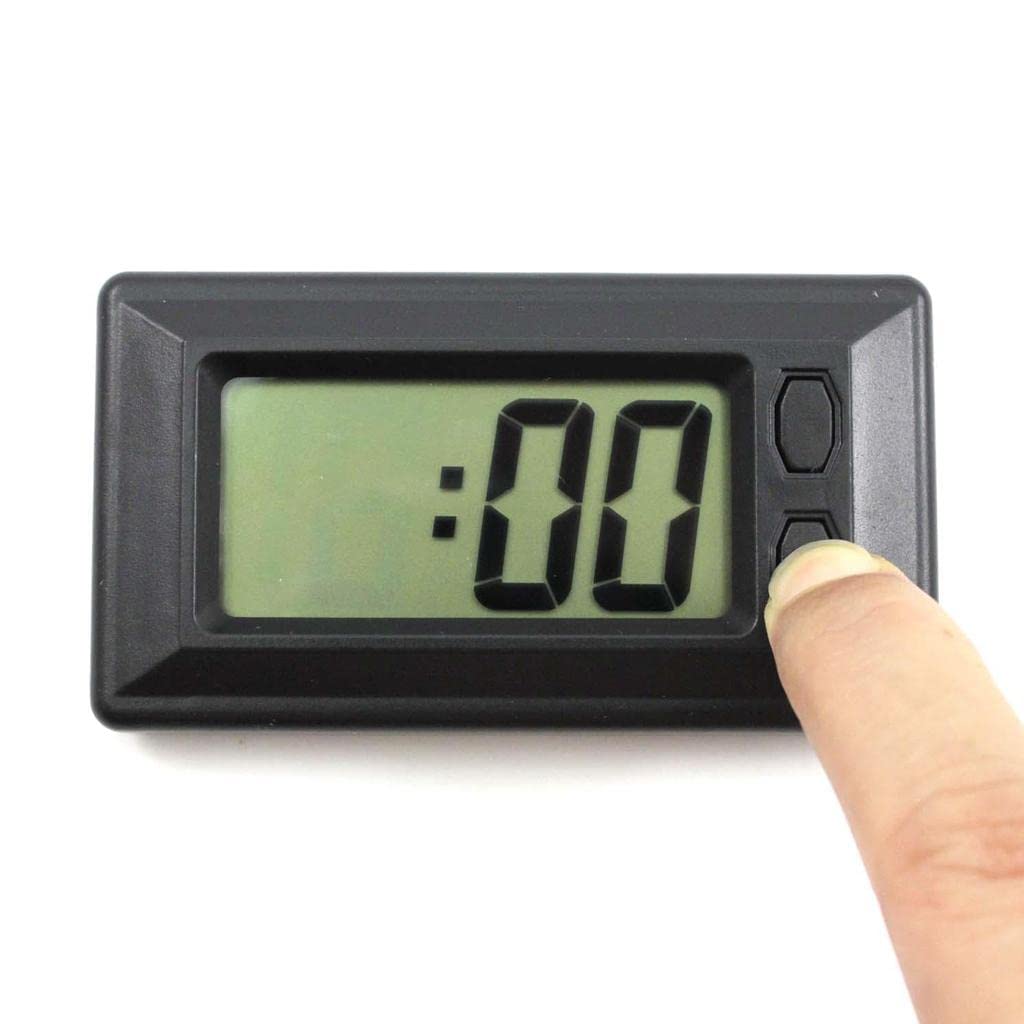 6 Piezas Reloj Digital para Salpicadero Coche Reloj Medidor Tablero Repuesto Automóvil Plástico con Pantalla Y Calendario Integrado Adecuad, 5 piezas