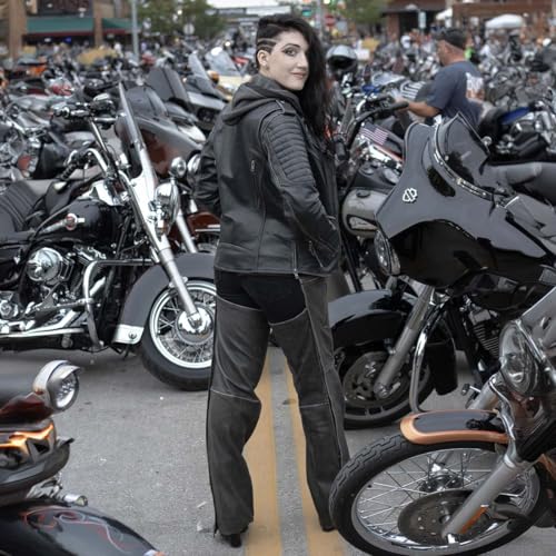 Image of Milwaukee Leather Women's Premium Leather Motorcycle Riding Jacket With Removable Hoodie Liner