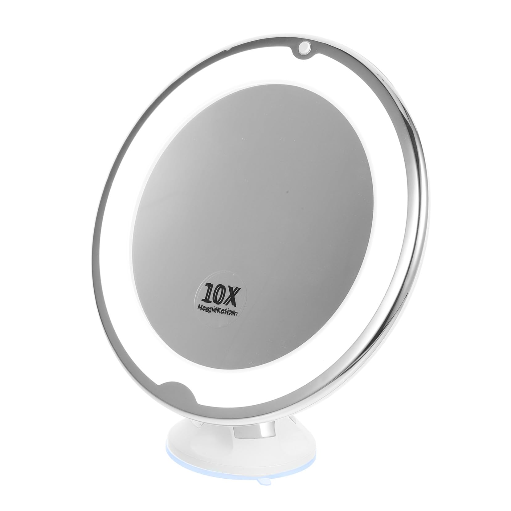 Espejo De Maquillaje Led Giratorio 1 Unidad 10x Aumento Ventosa para Uso Personal En Tocador Luz Integrada