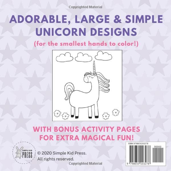 Unicorn Coloring Book For Toddlers: Large and Simple Unicorn Designs for Kids (Age 2-3 Years) - With Bonus Activity Pages - (Modern Coloring & Activity Books for Kids) image 2