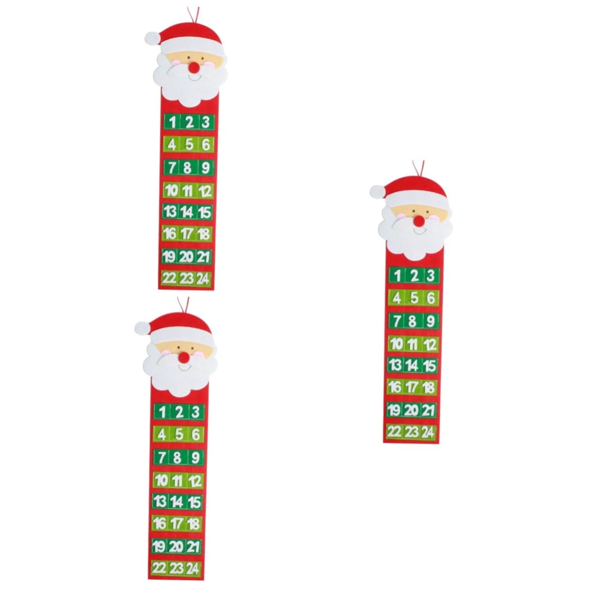 Zerodeko Calendario de Adviento con 3 Colgantes Diseño de Árbol de Navidad Calendario de Cuenta Regresiva para Fiestas en Casa Varios estilos.