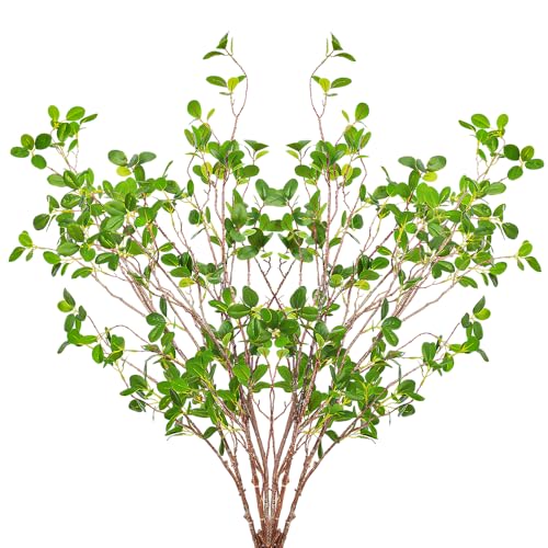 Image of SzJias Faux Stems Artificial Branches for Vase Faux Branches Greenery Plant Stems for Vase Fake Tree Branches (6 Branches, 43.5inch/Branches)