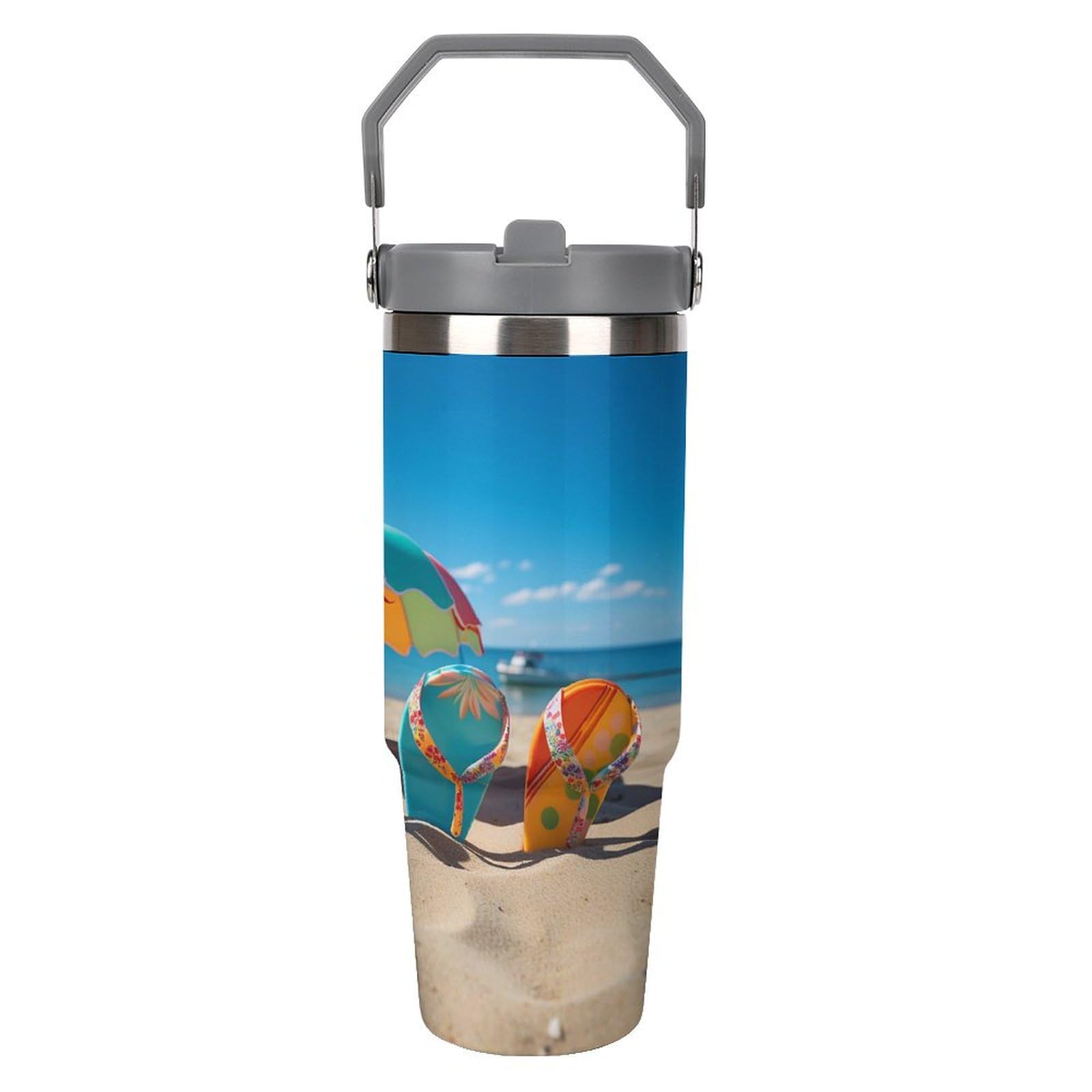 Bouteille d'eau isotherme anti-fuite grand format pour éliminer les boissons tièdes