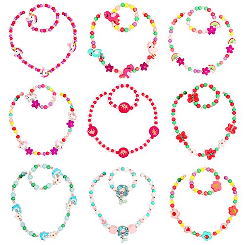 Ya en mundofriki.es: Hifot niña Collar Pulseras 18 Piezas Niños Juegos de joyas, Unicornio Sirena Flamenco Mariposa Arco iris Flor Madera Abalorios Joyería set Artículos de fiesta Regalo