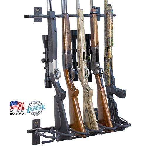 Hold Up Displays - Gun Rack and Rifle Storage Holds 6 Winchester Remington