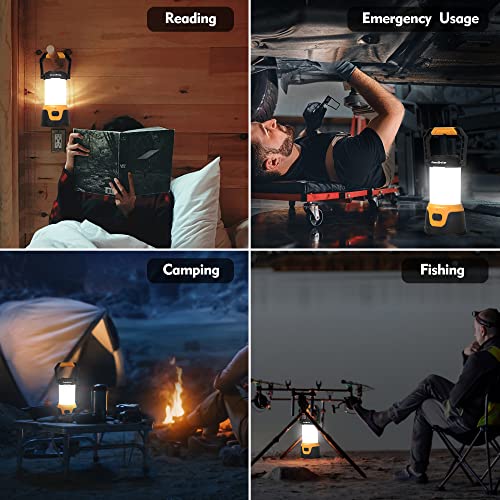 EverBrite Linterna de Camping, Farol LED Ultrabrillante Portátil, Luz de Camping Recargable, Lámpara de Camping de 1000 lúmenes y 5 modos, con Cable USB-C, Linterna Electrónica para Exteriores