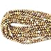 CHEAVIAN 60PCS 6mm Natural Golden Pietersite Gemstone Round Loose Beads Stone Beads for Jewelry Making DIY Findings 1 Strand 15