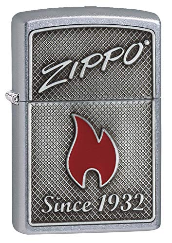 Zippo Logo & Flame Pocket Lighter