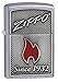 Zippo Logo & Flame Pocket Lighter