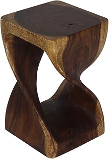 Haussmann End Table Original Twist 10 in SQ x 16 in H Walnut