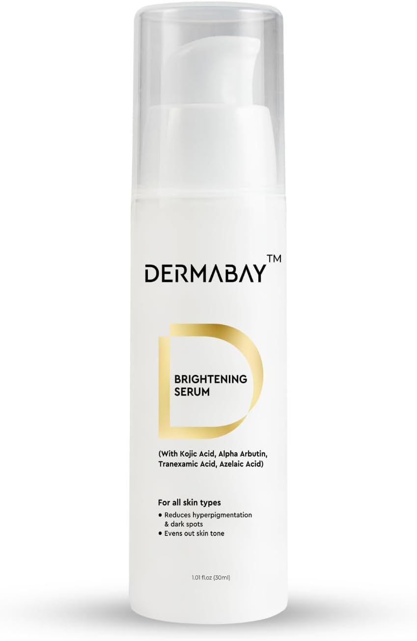 Dermabay Skin Brightening Face Serum, for dark spots, pigmentation, uneven skin tone, with Kojic Acid & Alpha Arbutin, 30 ML