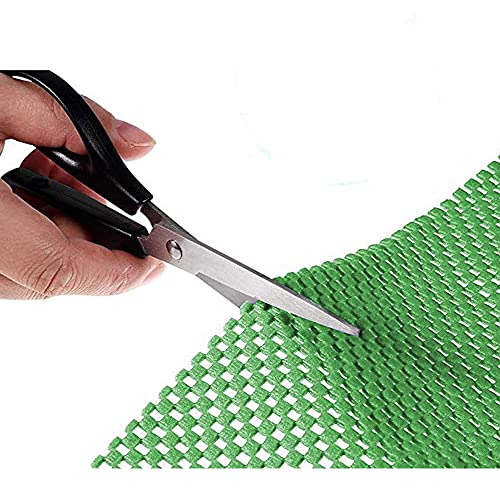 Shelf Liner Drawer Liner Non-Slip Mat Shelves Liners 12" X6.5’ Grid Pattern Pvc Non-Adhesive Grip Liner Anti-Slip Mat For Kitchen Cabinets Wire Shelving Pantry Dresser Refrigerator (Green) #TOP1
