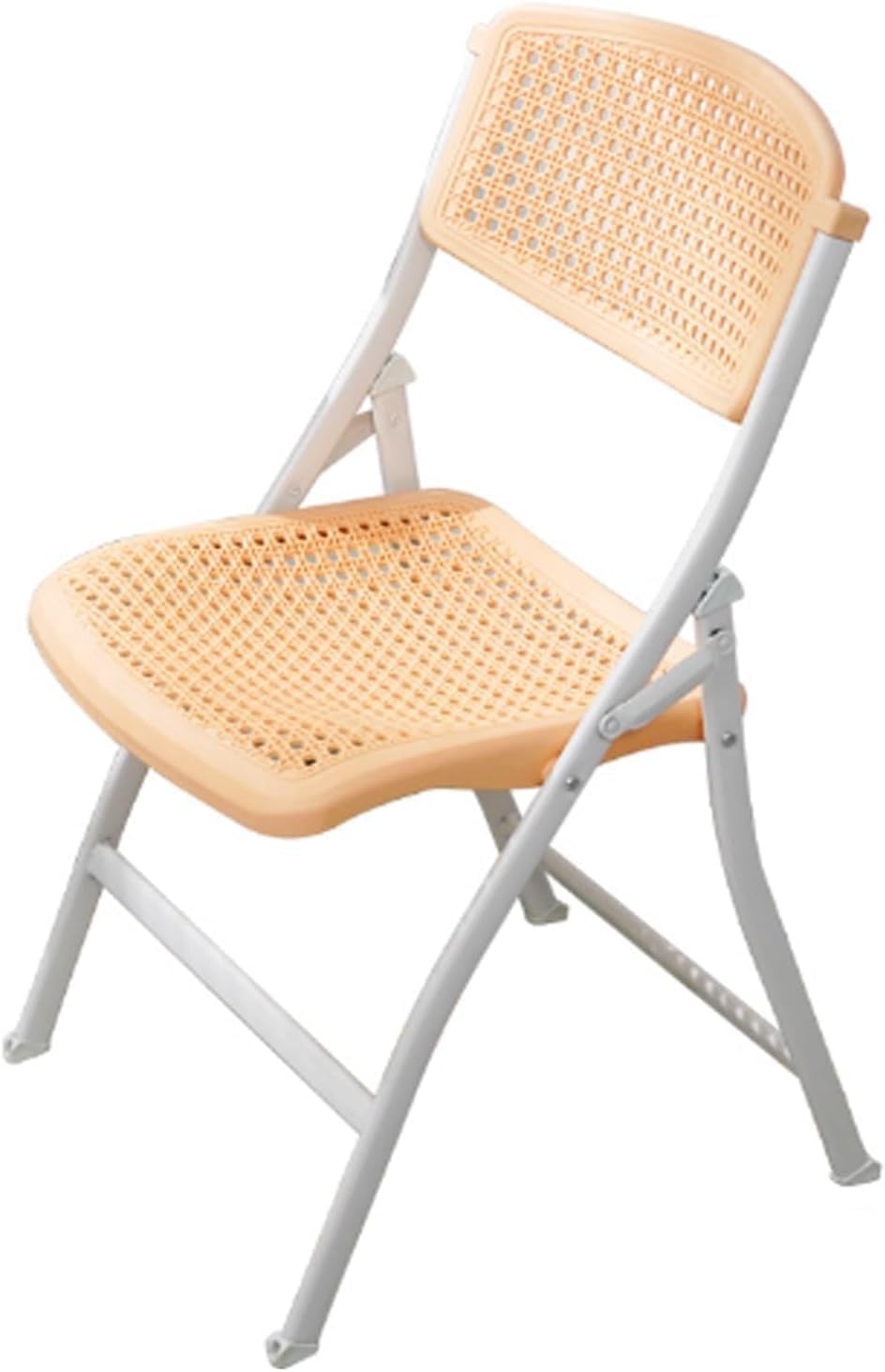 Portable Plastic Folding Chair with Ergonomic Design Lightweight & Compact Stool(Yellow,1pc)