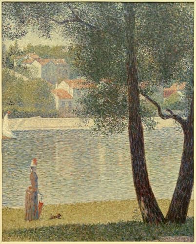 Tableaux sur toile Seurat pour décoration de bureau et salon moderne 60x90cm