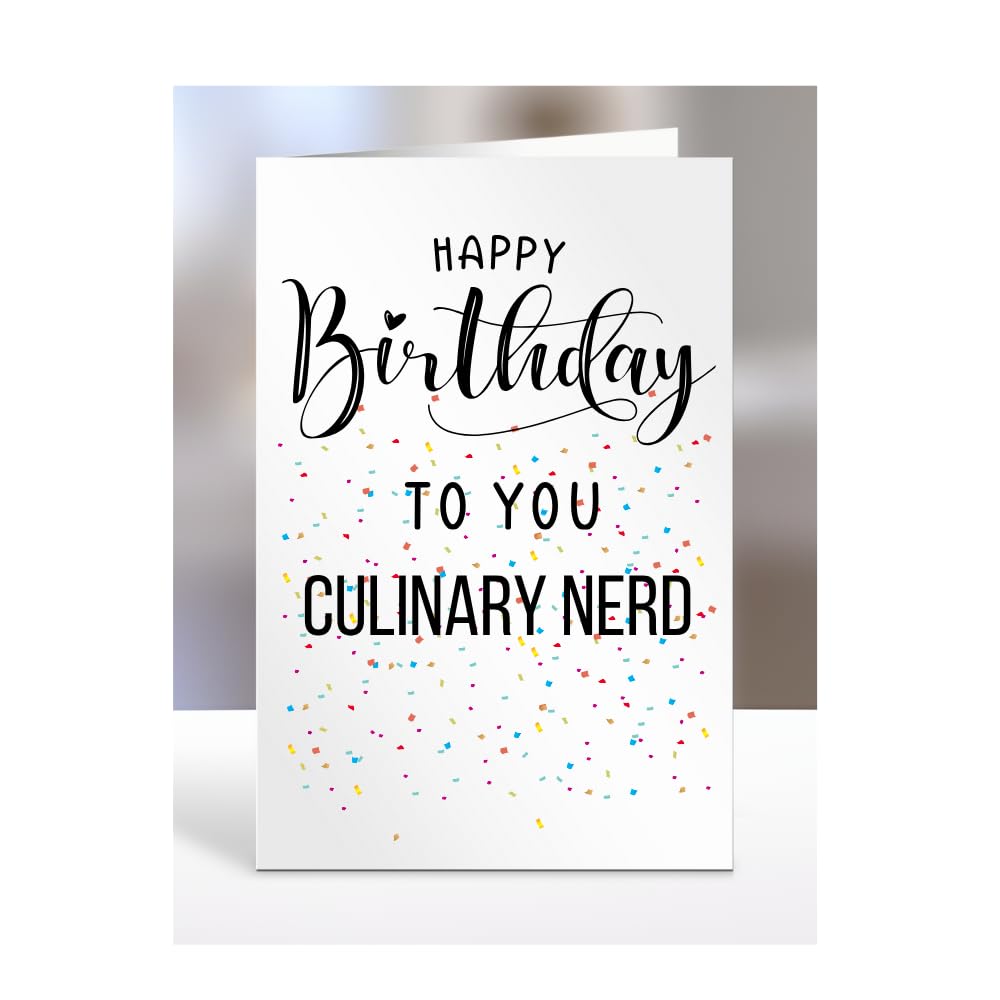 Happy Birthday To You Culinary Nerd Card, Gifts for Men, Women, Presents for Man, Woman or Person, Greetings Card, Funny, Joke, Silly, Gag, A5-127a_94