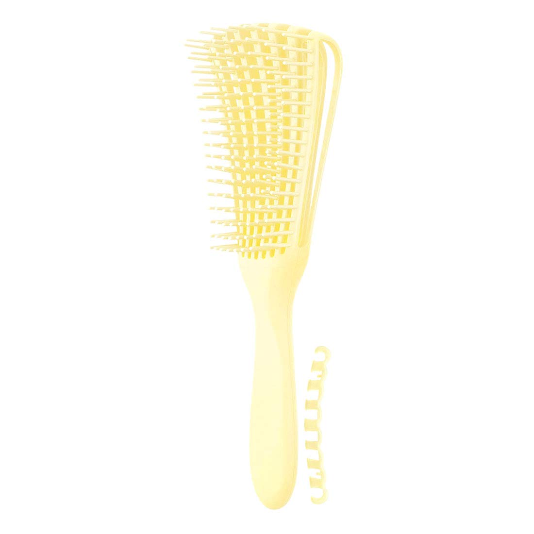 Detangling Brush for Afro America/African Textured 3a to 4c Kinky Wavy/Curly/Coily/Wet/Dry/Oil/Thick/Long Hair, Knots Detangler Scalp Massage Comb for Women (1 pc, Beige)