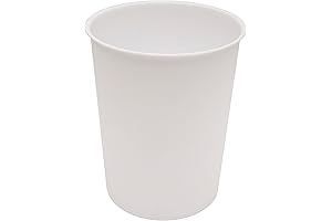 Kenney Small 5.7 Liter Rust-Proof Plastic Trash Can for Bathrooms, Bedrooms, and More