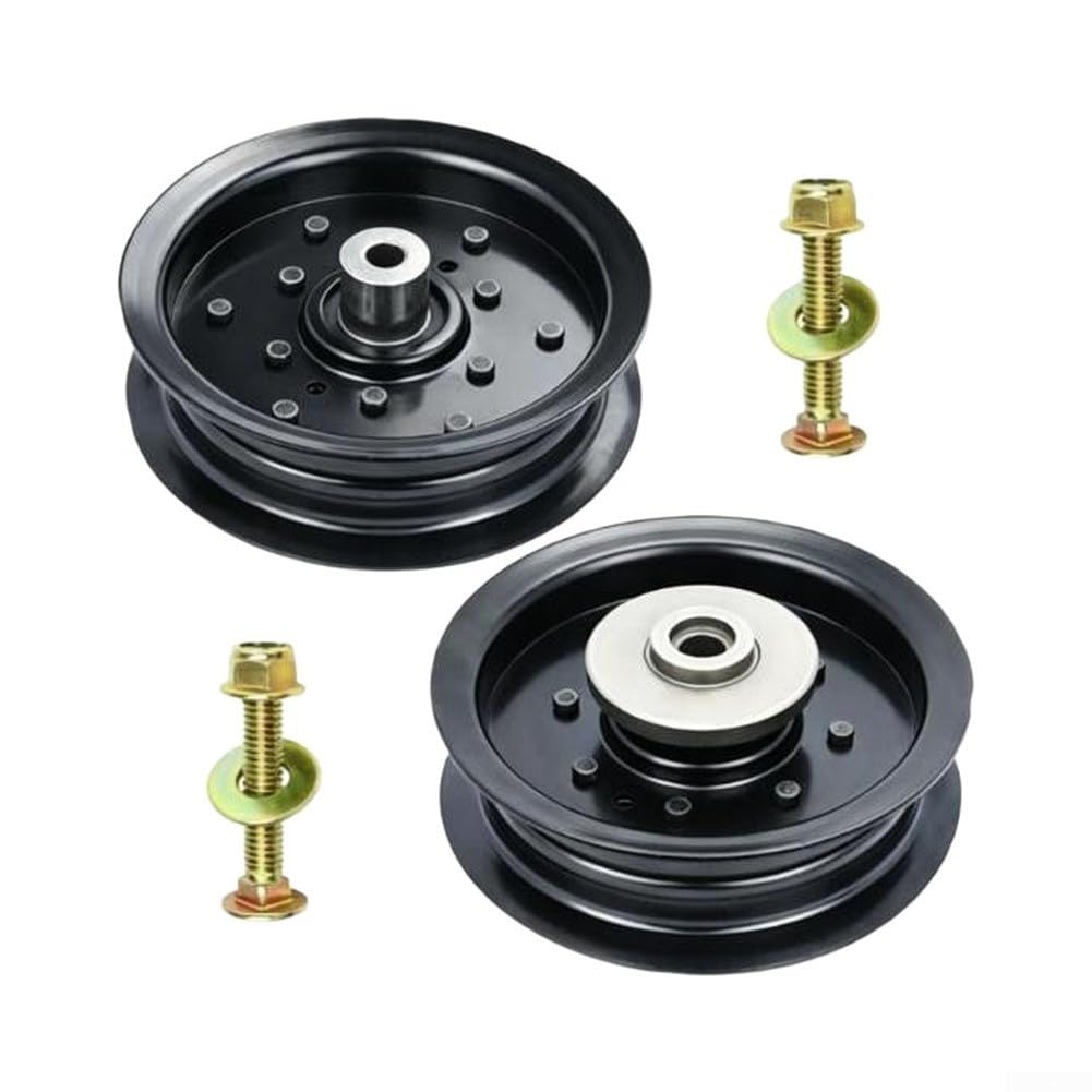 Stahl-Riemenscheibe, 2 Stück, für Craftsman Hua Aufsitzmäher, ersetzt 532196104 532196106 197380 197379 196106, kompatibel mit 42 46 48 54 Zoll Decks Ts342 Ts343 Ts348 Trac. tor Rasenpflege Ersatzteil