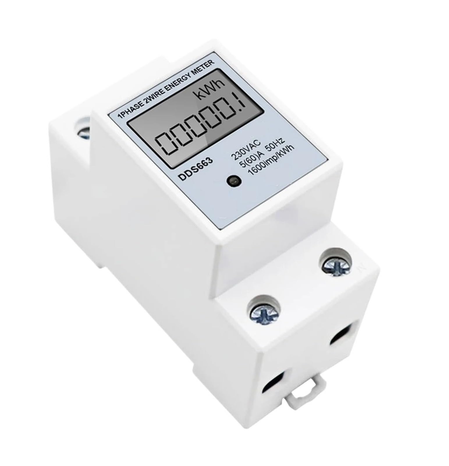 Contatore di energia Display Digitale Misuratori di Prova Watt-Ora CA elettrici monofase su Guida DIN