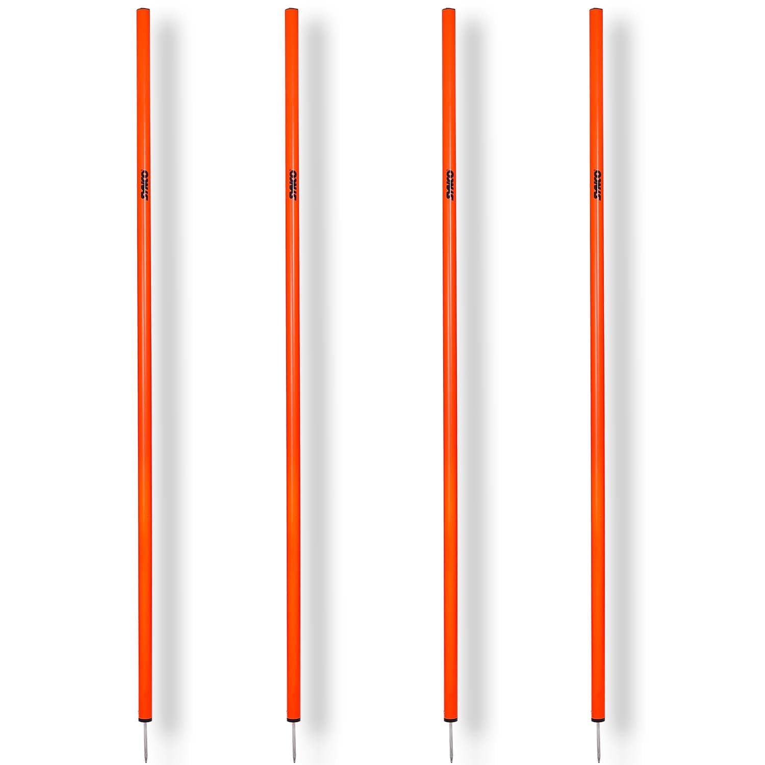 Synco Agility Slalom Poles for Football Training -Set of 4 (5.5 ft x 33 mm) Unisex Adult with Steel Nails for Outdoor Sports/Exercise/Pet Training-image-32